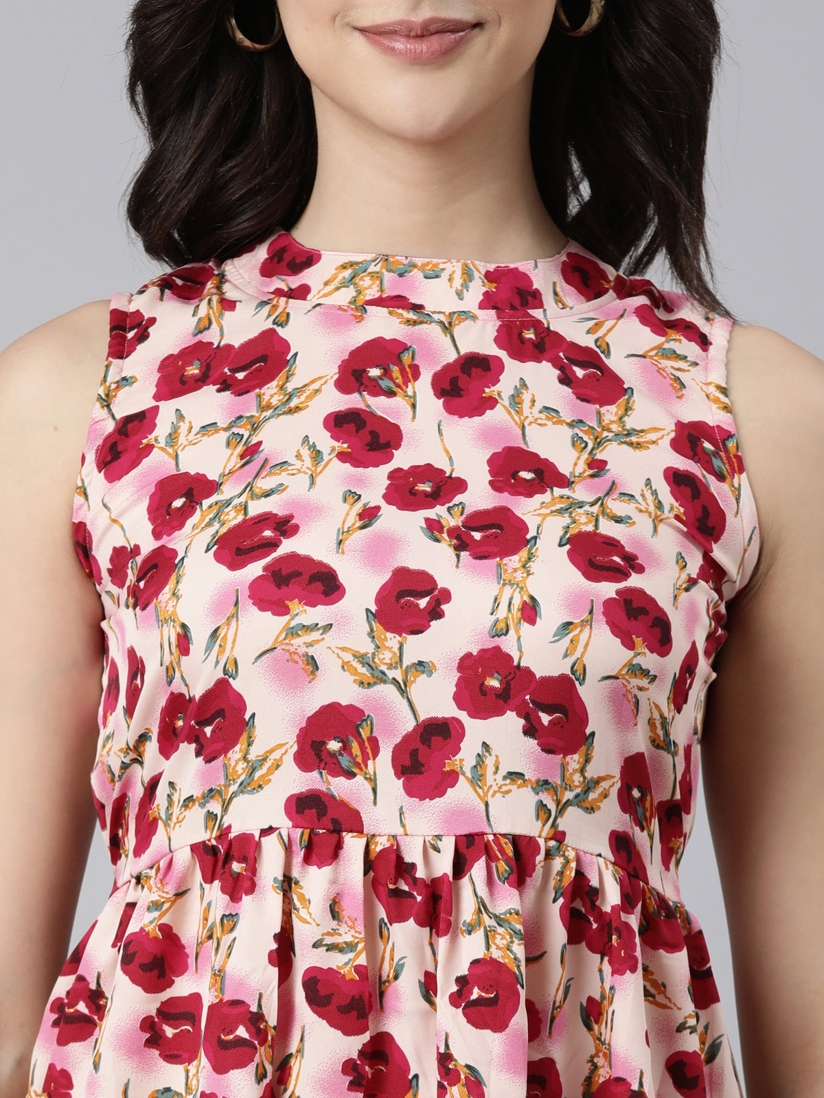 Floral Print Fit & Flare Mini Dress|Souchii