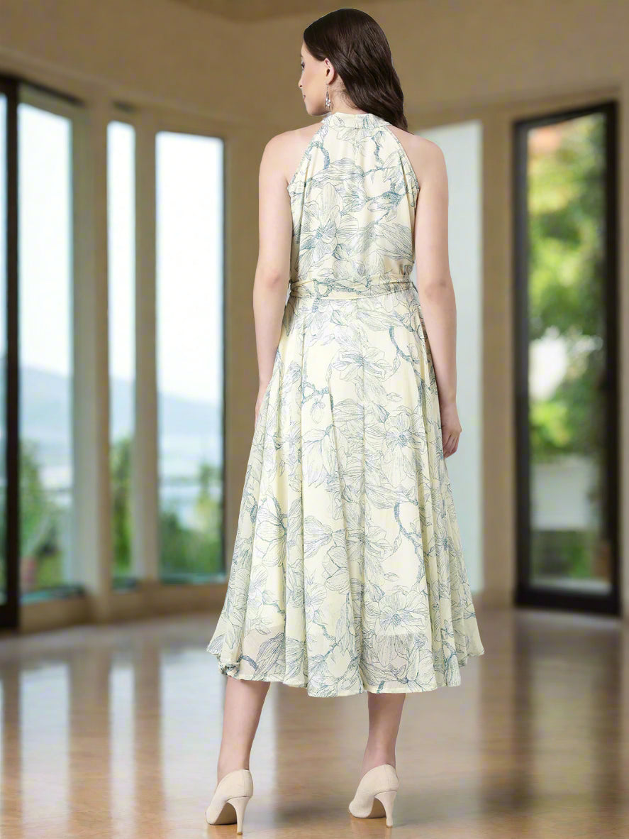 Maxi Dress – Cream Floral Layered | Souchii