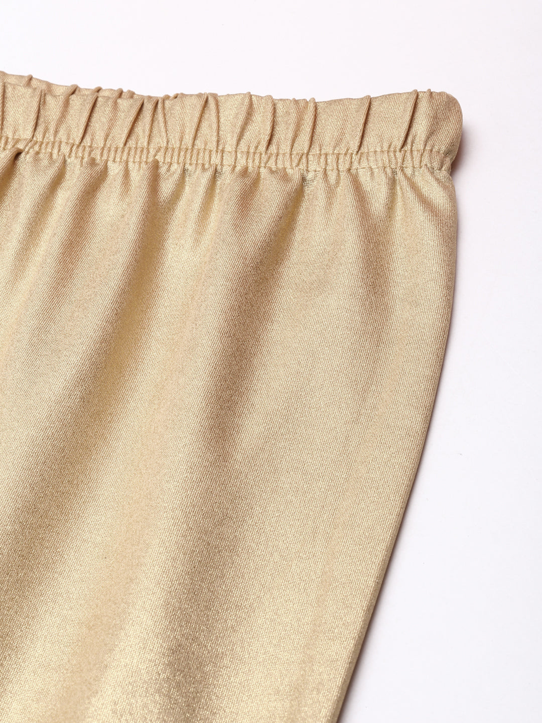 Gold Solid Ankle-Length Leggings for Women