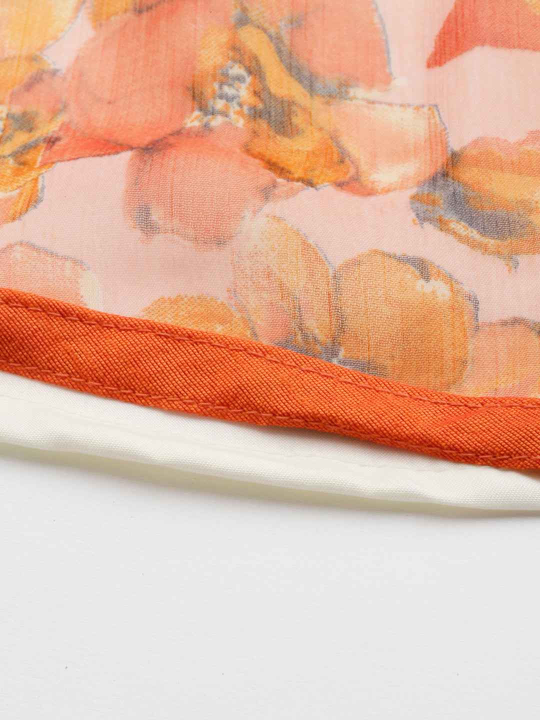 Dress – Peach Floral Print A-line Princess Line | Souchii