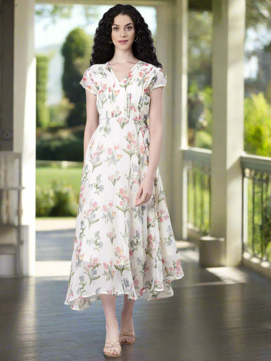 Dress – Soft Bloom High-Low Floral | Souchii
