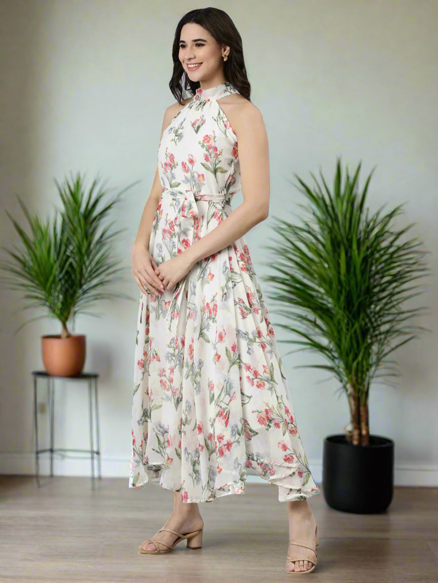 Dress – White Halter | Souchii