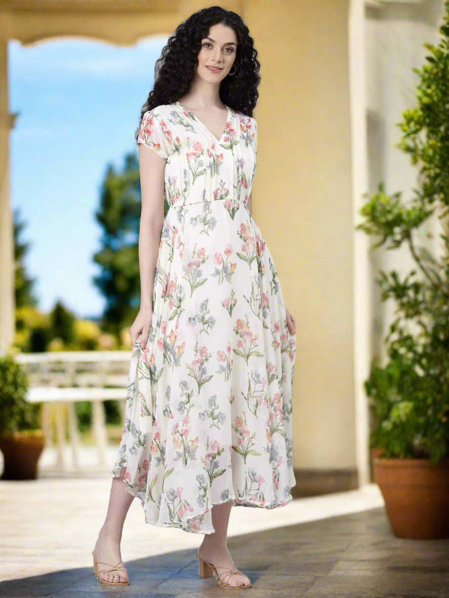 Dress – Soft Bloom High-Low Floral | Souchii