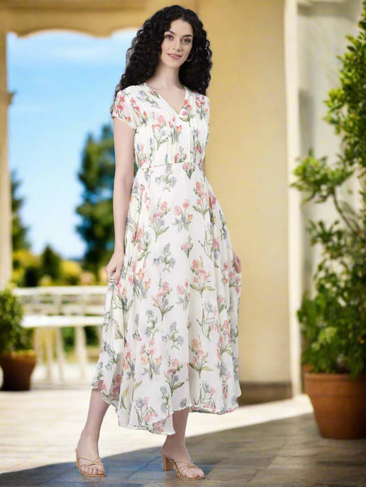 Dress – Soft Bloom High-Low Floral | Souchii