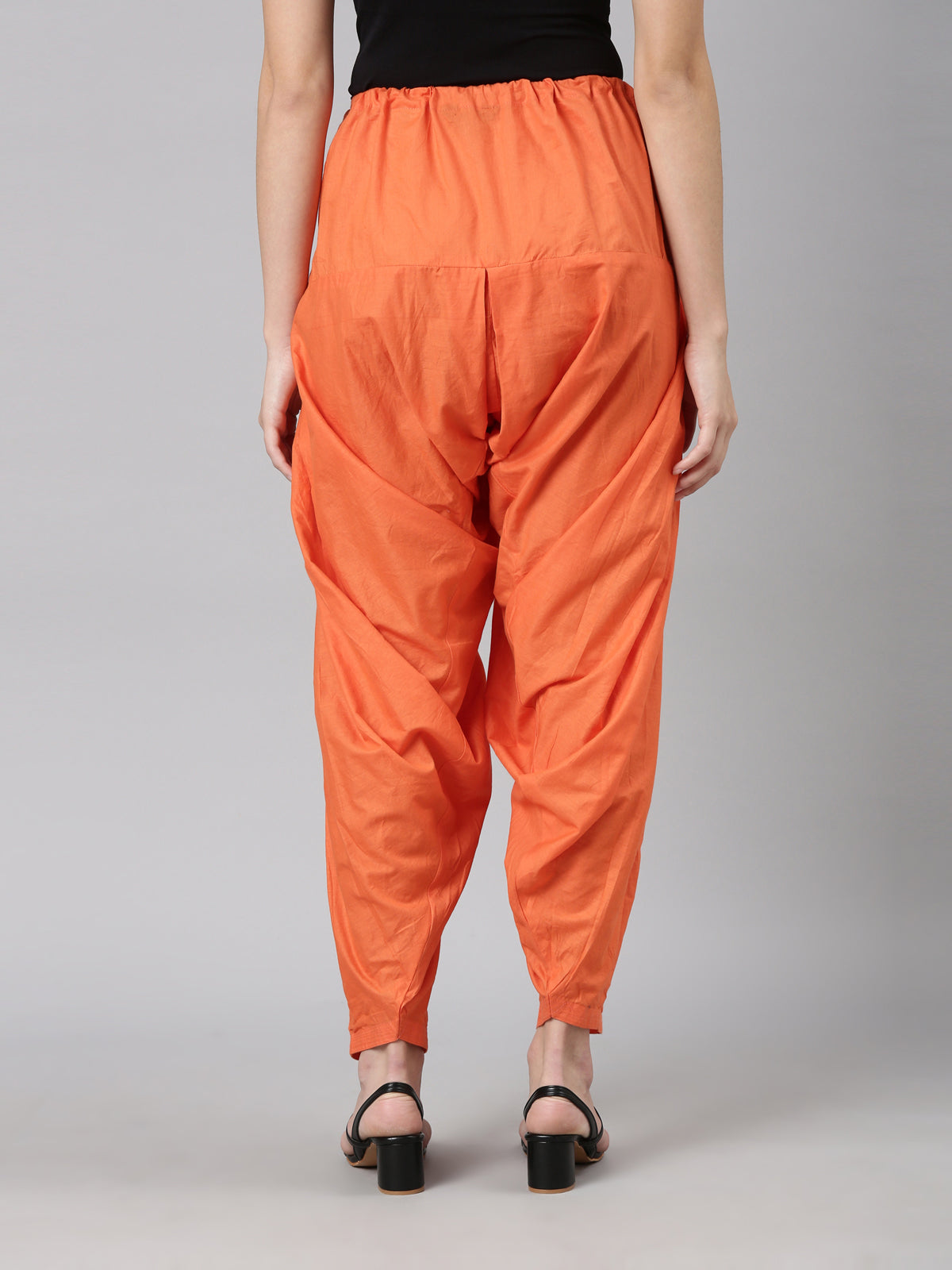 Red Cotton Loose-Fit Patiala Pants | Souchii