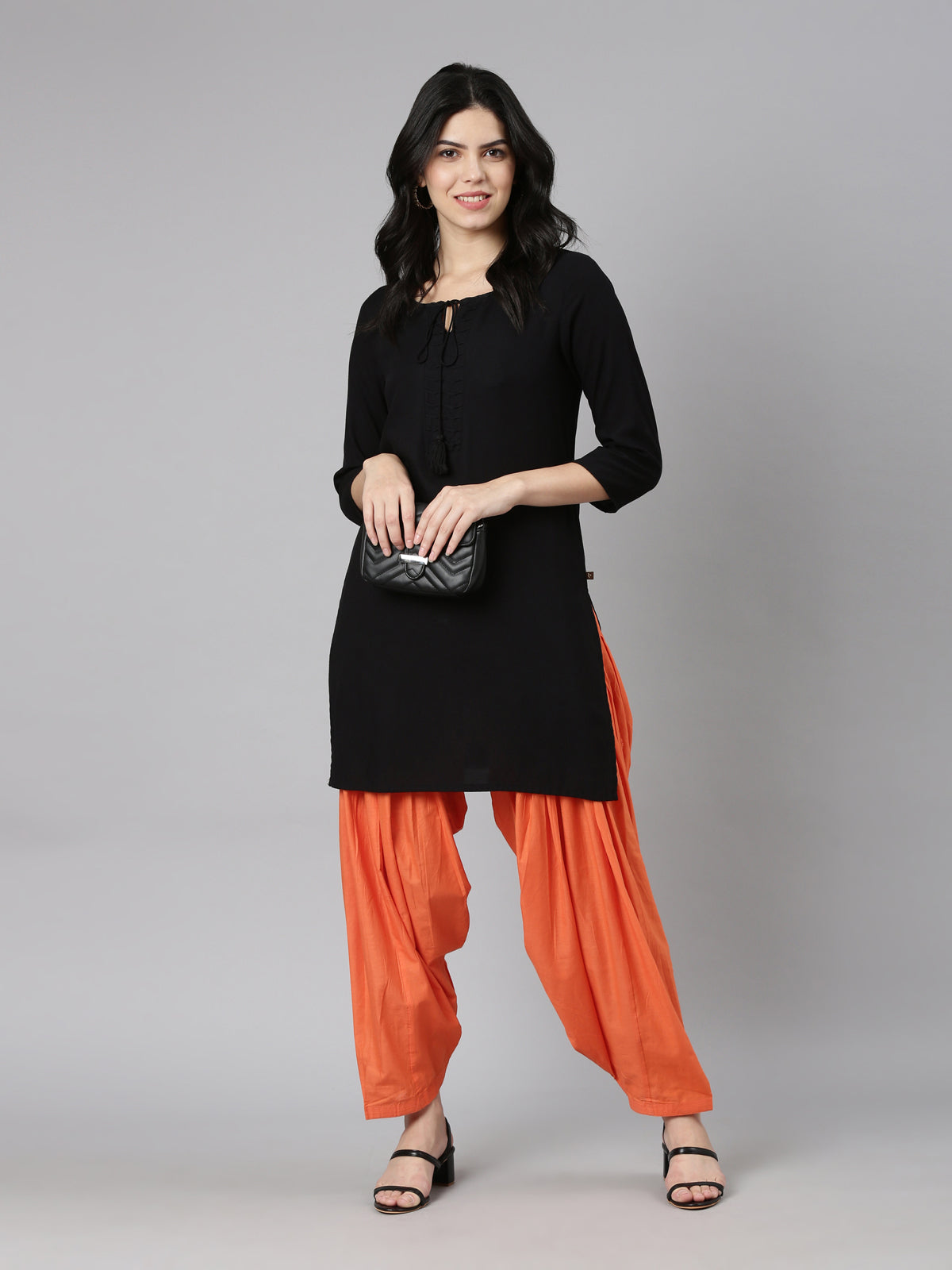 Red Cotton Loose-Fit Patiala Pants | Souchii