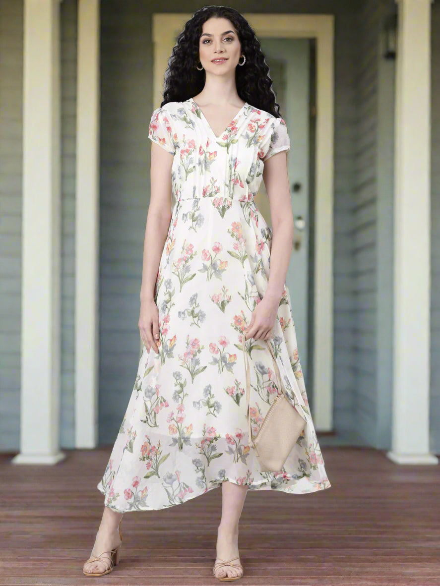 Dress – Soft Bloom High-Low Floral | Souchii