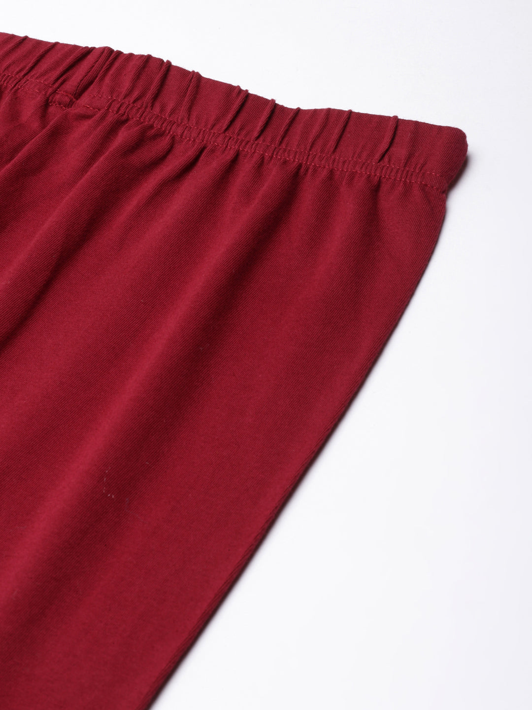 Maroon Solid Ankle-Length Leggings for Women | Souchii