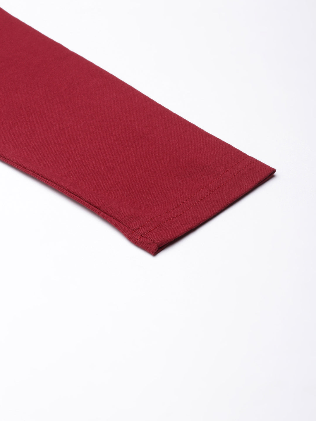 Maroon Solid Ankle-Length Leggings for Women | Souchii
