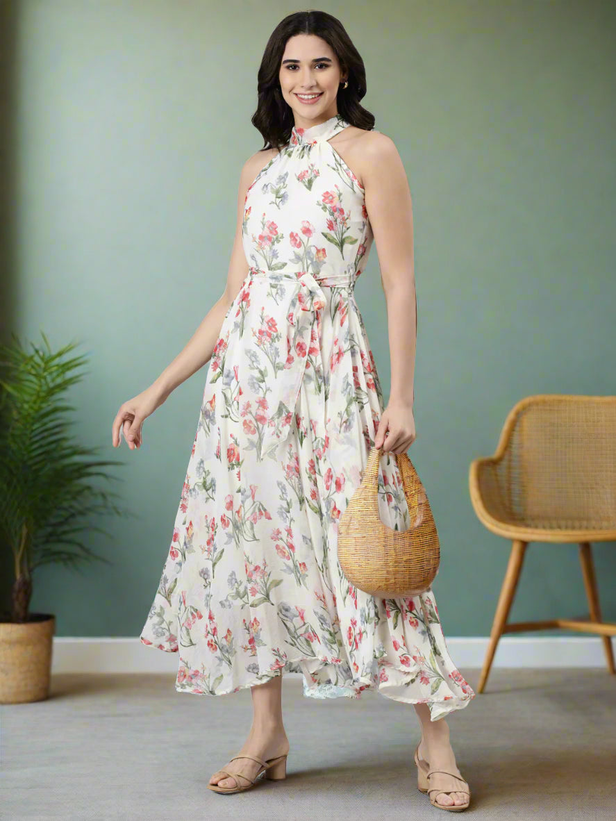 Dress – White Halter | Souchii