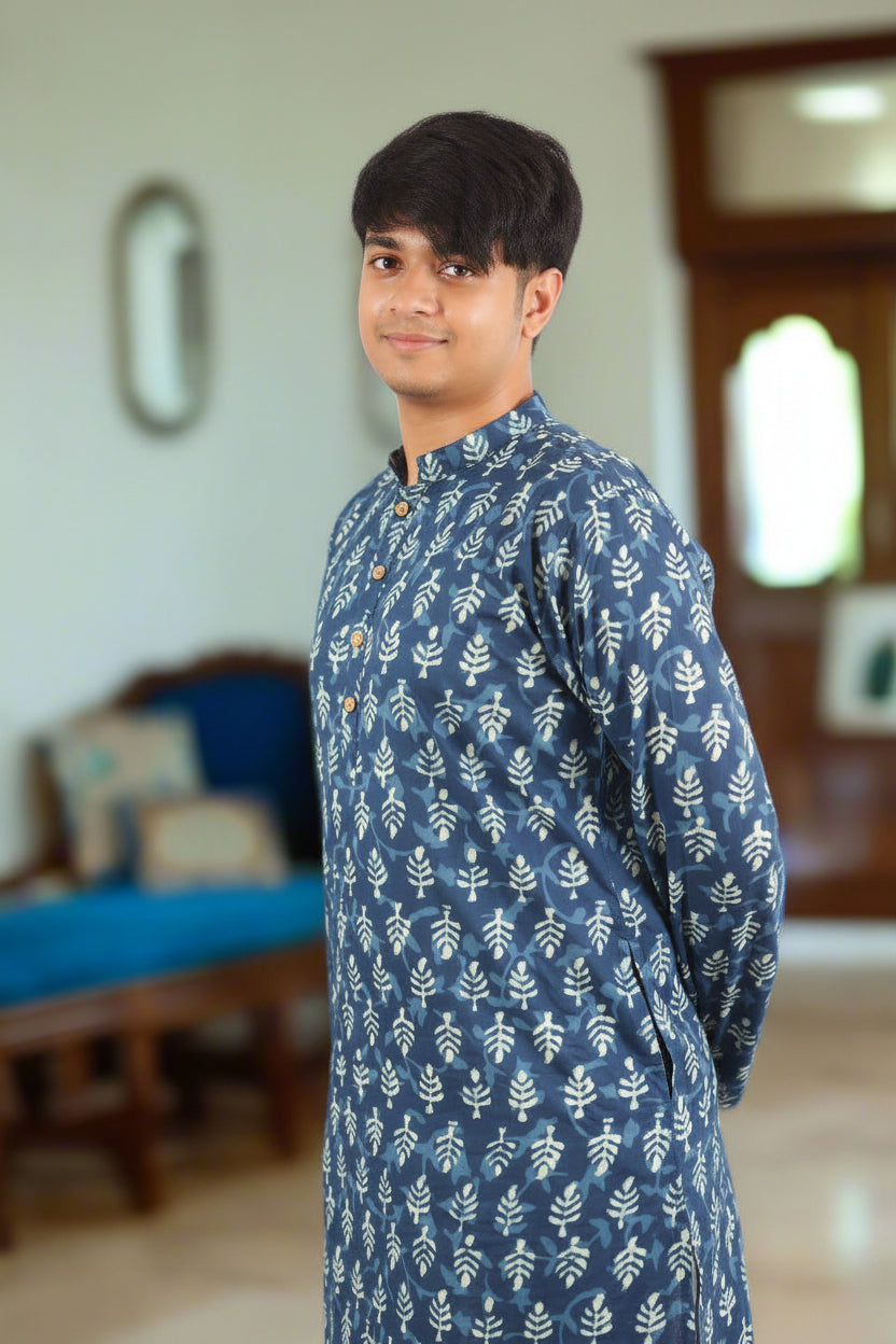 Men Ethnic Motifs Printed  Festive Cotton Straight Kurta | Souchii