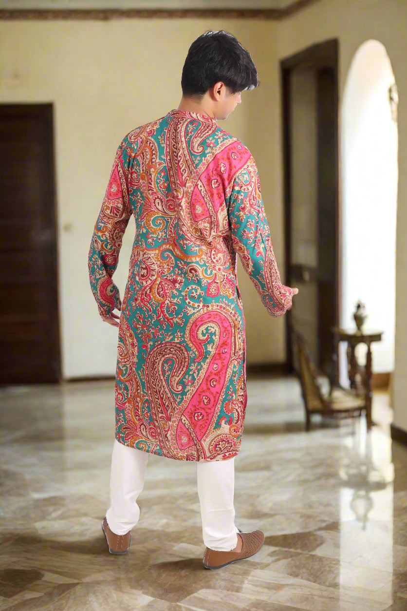 Ethnic Motifs Printed Pure Cotton Kurta | Souchii