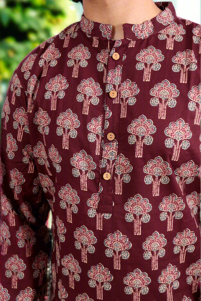 Men Ethnic Motifs Festive Cotton Straight Kurta |Souchii