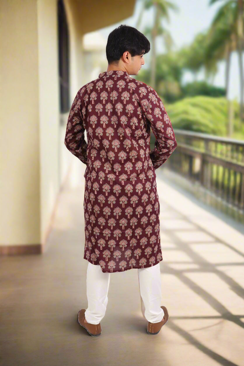 Men Ethnic Motifs Festive Cotton Straight Kurta |Souchii