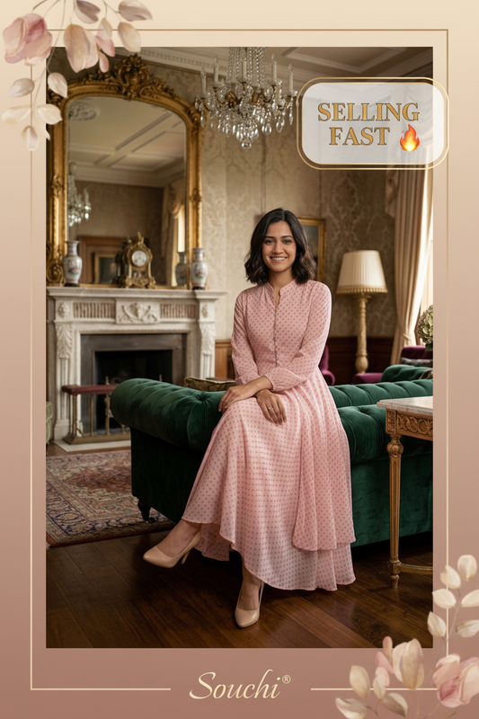 Selling Fast – Souchii Blush Pink Midi Dress