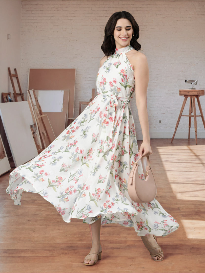 Dress – White Halter | Souchii